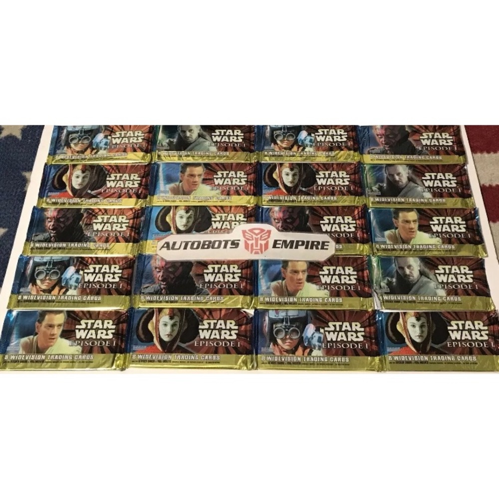 TOPPS Vintage STAR WARS EPISODE 1 Wide Vision Movie Cards 20 Packs Lucas Comic X